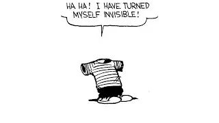 Calvin and Hobbes - All invisible Calvin comic strips