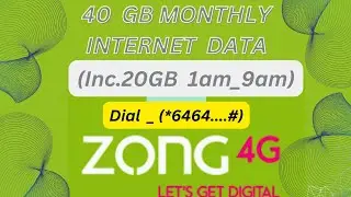 Zong monthly internet package 2023 / Zong monthly internet package code/Zong internet packages codes