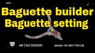 Baguette Builder and Baguette Setting. necklace, matrix, computer-aided design @abcaddesign