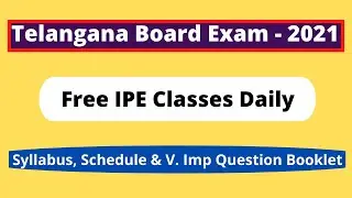 Free IPE CLASSES FOR TS BOARD | TS Inter exams 2021 latest news Today | Intermediate online classes