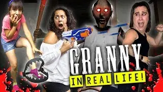 Granny Horror Game in Real Life with BEAR TRAPS and TRANQUILIZER!