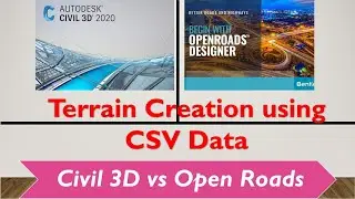 Surface or Terrain creation in Civil 3D and Open Roads using CSV Data || Comparison of Terrains
