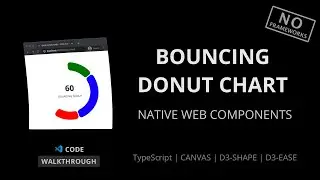 Bouncing Donut Chart with Native Web Components / Canvas / TypeScript / d3-shape (NO FRAMEWORK)