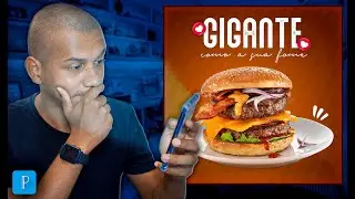 COMO FAZER ARTE PARA HAMBURGUERIA FÁCIL COM O PIXELLAB - AULA 3