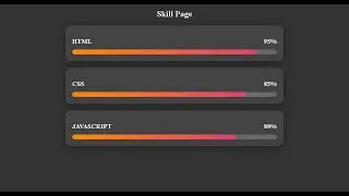 Live Coding: Create Beautiful Skill Page Design | using HTML& CSS only