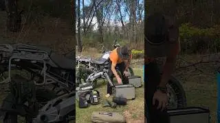 Testing out my Alton Goods lightweight Hootchie Tarp while motorcycle camping. link in description