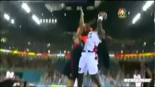 LeBron James Amazing Block Olympics 2008