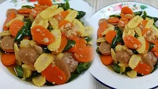 MASAK TUMIS PUTREN JAGUNG MUDA DAN WORTEL ENAK BANGET SIMPLE