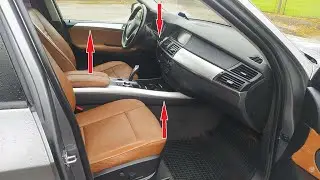 BMW-X5  Реставрация декоративных элементов салона и дверей.