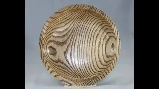 Woodturning #38   Shallow Bowl   Ebonised   Emballishing wax