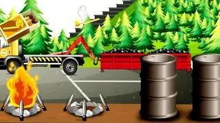 Мультики Мультфильмы для детей Рабочие Машины Строительные машины строят дорогу