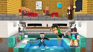 I Built Secret Playground under the Classroom in Minecraft (Tagalog)