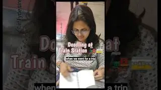 Doodling at train station || Simple Artwork || Doodling || #doodles #doodlingforbeginners