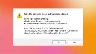 How to Fix Assetto Corsa Game - Network Error - Steam authentication failed Issue