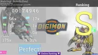 Một chút nữa thôi là được SS rồi :( (Osu) Digimon