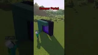 Minecraft Creeper Portal #minecraft #minecraftmemes #minecraftshorts
