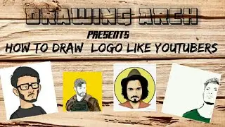 How to make logo of famous youtubers in phone ! Drawing arch