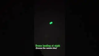 DJI mini 3 pro landing at night #drone #dji #mini3pro #dronevideo #drones #night #cool #light #djis