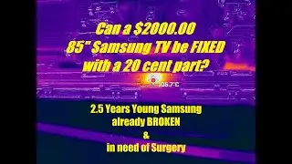 85" Samsung TV no picture blue screen repair / fix. TV is glowing but has no picture / image problem
