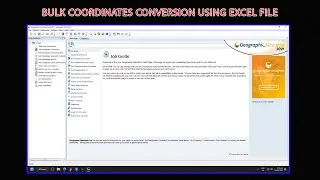 How to convert coordinates in excel using GEOCALC 2019