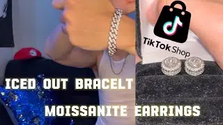 TikTok Shop Jewelry Review (Iced Out Cuban Link Bracelet and Moissanite Earrings)