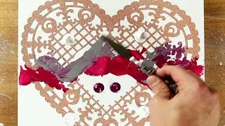 Acrylic Abstract Tricks / Heart / Blending / Canvas Painting / Abstract Painting 535