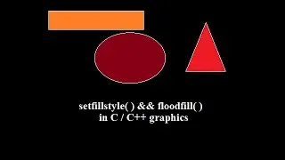how to fill color in shapes in c++|  filling pattern with different color and styles