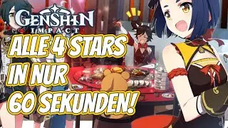 ALLE 4 STARS | in 60 Sekunden | Guide | Genshin Impact deutsch | Build | Tipps