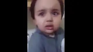 Cute boy argue with his mom
