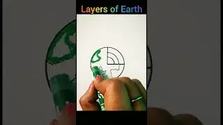 How to draw Layers of 🌎Earth.