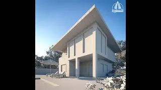 1- Exterior modeling and rendering (3ds max, V-Ray). Building 1