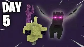 Day 5 of Skyblock but there's an Ender Dragon... 😐