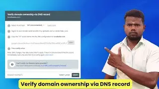 Verify domain ownership via DNS record