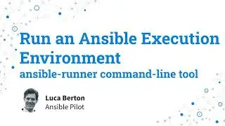 Run an Ansible Execution Environment - ansible-runner command-line tool