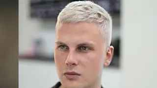 Short hair / platinum blonde “ Men’s hairstyle