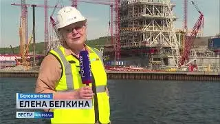 В Белокаменке началась установка технологических модулей для второй линии завода «Арктик СПГ 2»