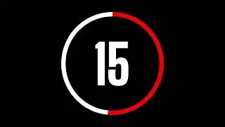 30 Second Countdown Timer Red and White on Black Screen for Gym and Workout Videos