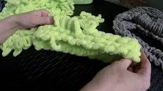 Шапка ушанка из ализе пуффи. (1 часть)