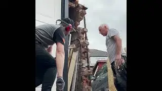 Bricklaying - garage repair