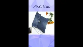 DIY Foldover Clutch From Old Jeans In 5 Minutes No Sew Or Sew - Bag Purse Recycling