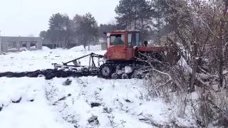 дт 75 на пахота зима