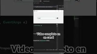 Mostrar y ocultar contraseña C# windows form 🧑‍💻👩‍💻☺️
