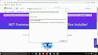 How to Install Net Framework 4 8 In Windows 10 || Setup Failed Error Fix Solution