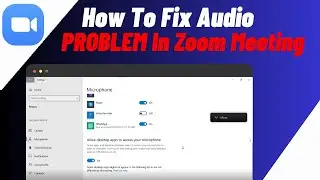 How To Solve Zoom Meeting Audio Problem (Pc/Laptop/Computer)