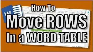 How to MOVE ROWS in a Word Table (Learn this EASY Hack!)
