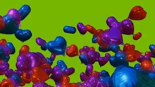 Birthday Celebration Green Screen 4K HD Balloons