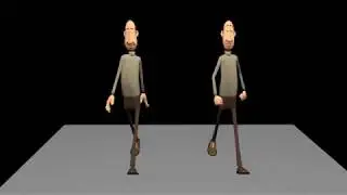 Man and Woman Walk Cycle Reference Animation