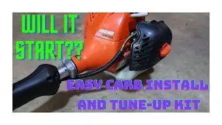 Echo SRM 225 no start EASY DIY carb swap and tune up kit install