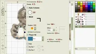 Embird Studio. 02c lion cub shading and pads