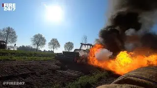 DUTCH FIREFIGHTERS - TRACTOR FIRE